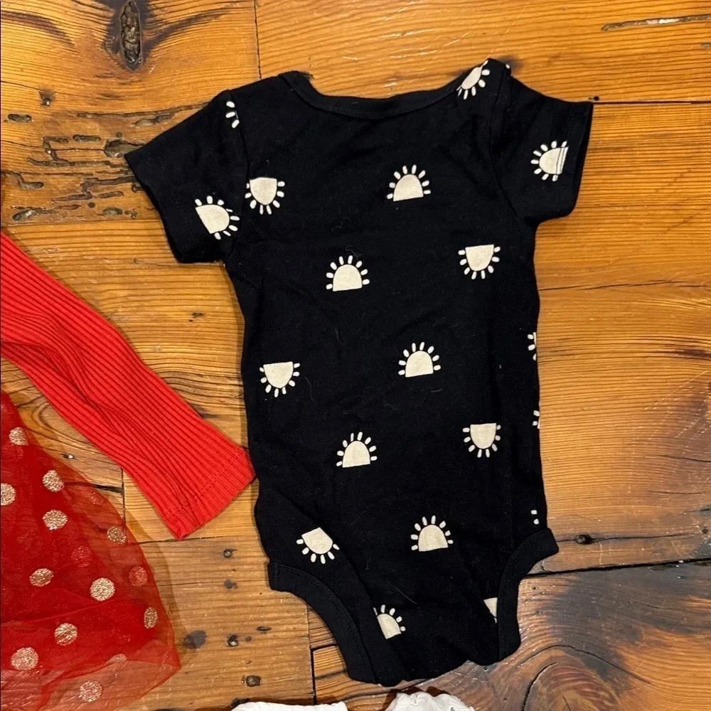 Baby Girl bundle of swimsuit onsies shorts dresses size 12 months